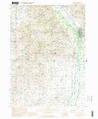 Download a high-resolution, GPS-compatible USGS topo map for Bellevue, ID (1986 edition)