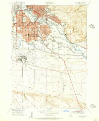 1954 Map of Boise, ID, 1956 Print