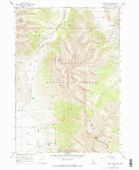 historical topo map of Custer County, ID in 1967
