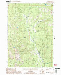 Download a high-resolution, GPS-compatible USGS topo map for Burgdorf, ID (1990 edition)