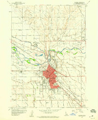 1958 Map of Caldwell, ID, 1960 Print