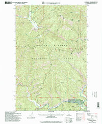 Download a high-resolution, GPS-compatible USGS topo map for Cathedral Peak, ID (1999 edition)