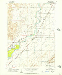 1955 Map of Basalt, ID, 1957 Print