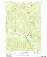 Download a high-resolution, GPS-compatible USGS topo map for Grandjean, ID (1985 edition)