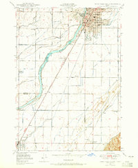 1948 Map of Idaho Falls, ID, 1965 Print
