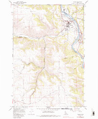 1979 Map of Kamiah, ID, 1986 Print