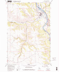 1967 Map of Kamiah, ID, 1986 Print