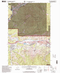 preview thumbnail of historical topo map of Shoshone County, ID in 1996