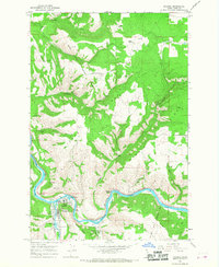 preview thumbnail of historical topo map of Kooskia, ID in 1966