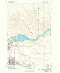 1958 Map of Lewiston, ID, 1973 Print
