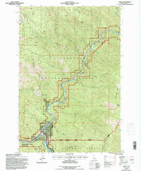 Download a high-resolution, GPS-compatible USGS topo map for Lowell, ID (1997 edition)