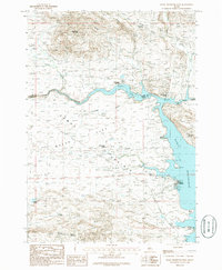 Download a high-resolution, GPS-compatible USGS topo map for Magic Reservoir West, ID (1986 edition)