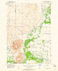 Download a high-resolution, GPS-compatible USGS topo map for Menan Buttes, ID (1961 edition)