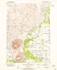 Download a high-resolution, GPS-compatible USGS topo map for Menan Buttes, ID (1955 edition)