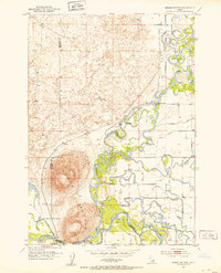 Download a high-resolution, GPS-compatible USGS topo map for Menan Buttes, ID (1953 edition)