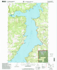 Download a high-resolution, GPS-compatible USGS topo map for Mica Bay, ID (1999 edition)