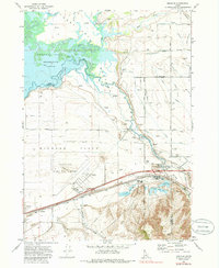 Download a high-resolution, GPS-compatible USGS topo map for Michaud, ID (1986 edition)