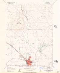 1956 Map of Mountain Home, ID, 1957 Print