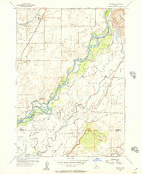 Download a high-resolution, GPS-compatible USGS topo map for Pingree, ID (1957 edition)