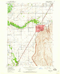 1949 Map of Rexburg, ID, 1960 Print
