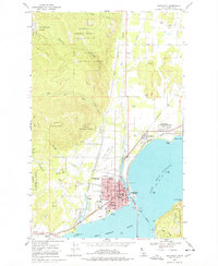 preview thumbnail of historical topo map of Sandpoint, ID in 1968