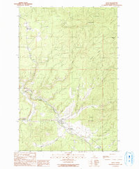 Download a high-resolution, GPS-compatible USGS topo map for Santa, ID (1991 edition)