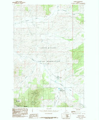 Download a high-resolution, GPS-compatible USGS topo map for Tensed, ID (1985 edition)