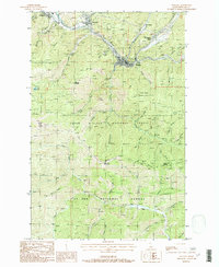 preview thumbnail of historical topo map of Wallace, ID in 1988