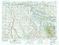 1955 Map of Bliss, ID, 1974 Print