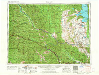 1956 Map of Wallace, ID, 1966 Print
