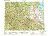 1956 Map of Alberton, MT, 1982 Print