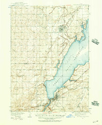 1934 Map of American Falls, 1957 Print