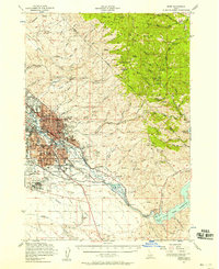 1954 Map of Boise, ID, 1958 Print