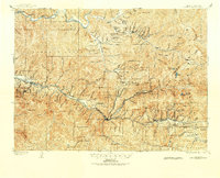 1901 Map of Coeur D'Alene District, 1954 Print