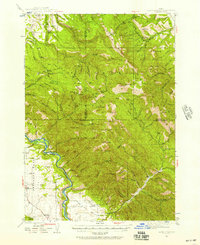 1943 Map of Teton County, ID, 1957 Print