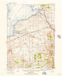 1934 Map of Michaud, 1957 Print