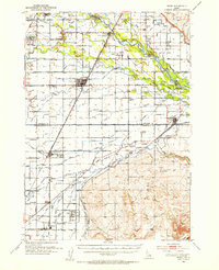 1950 Map of Rigby, ID, 1953 Print