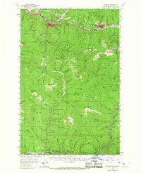 preview thumbnail of historical topo map of Wallace, ID in 1957