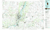 Download a high-resolution, GPS-compatible USGS topo map for Peoria, IL (1985 edition)