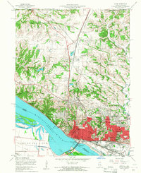 1954 Map of Alton, 1959 Print