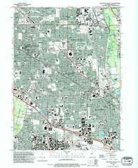 preview thumbnail of historical topo map of Arlington Heights, IL in 1993