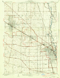 1927 Map of Des Plaines, IL, 1934 Print