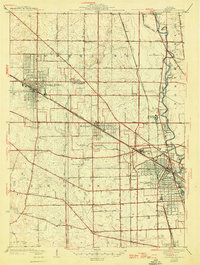 1927 Map of Des Plaines, IL, 1946 Print