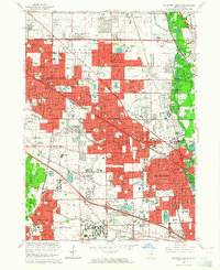 preview thumbnail of historical topo map of Arlington Heights, IL in 1963