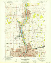 preview thumbnail of historical topo map of Kane County, IL in 1950