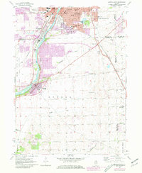 Download a high-resolution, GPS-compatible USGS topo map for Aurora South, IL (1981 edition)