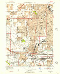 Download a high-resolution, GPS-compatible USGS topo map for Blue Island, IL (1956 edition)