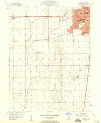 1957 Map of Champaign, IL, 1958 Print