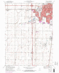 preview thumbnail of historical topo map of Bondville, IL in 1970