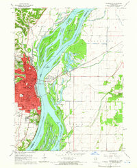 preview thumbnail of historical topo map of Burlington, IA in 1964